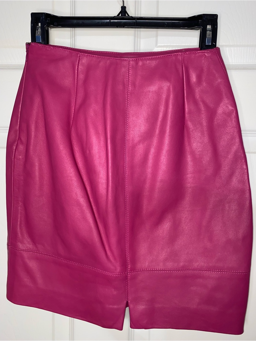 Alberto Makali Vintage Pink Leather Blazer & Mini Skirt Set — Size 4, Barbiecore - Picture 9 of 12